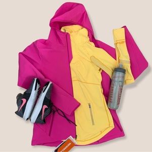 PINK MERRELL SOFT SHELL QUEST HOODED UPF JACKET